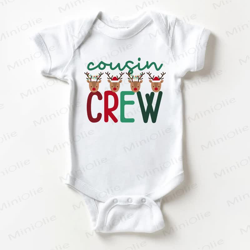 COUSIN CREW Baby Reindeer White Bodysuit - White - 18-24M - image 1