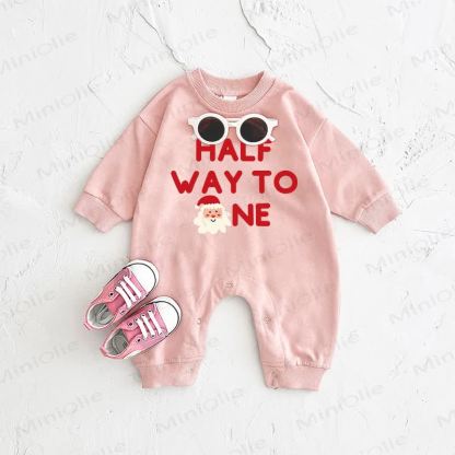 HALF WAY TO ONE Baby Pink Romper - Pink - 2-3T - image 1