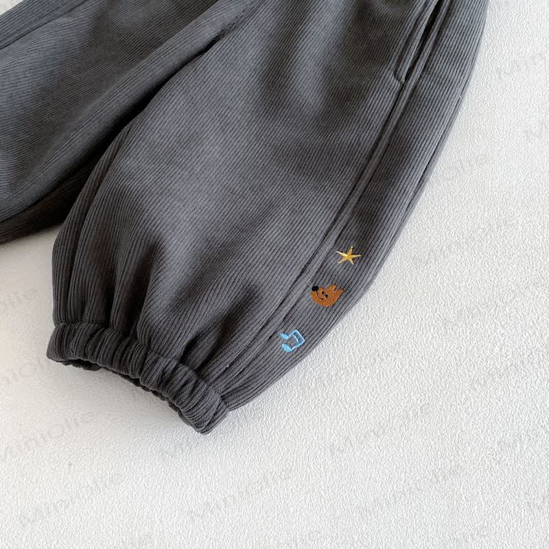 Toddler Cartoon Embroidery Corduroy Pants - image 7