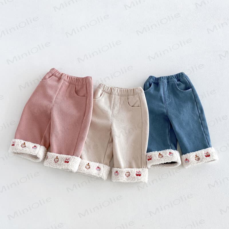 Toddler Girl Corduroy Fleece Straight-Leg Pants - image 1