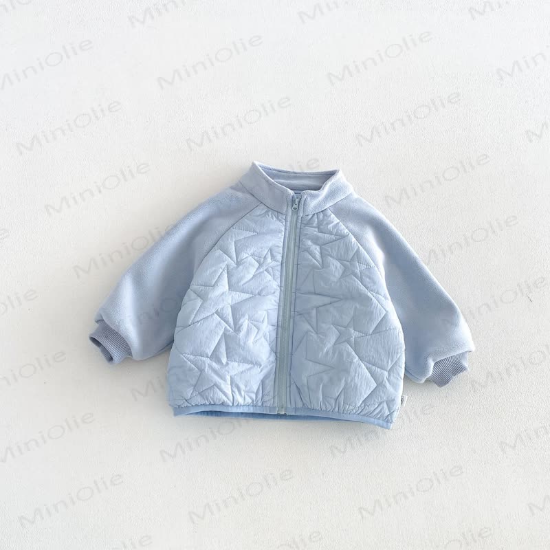 Toddler Boy Star Quilted Jacket or Pants - Blue Jacket - 6-7T - image 3