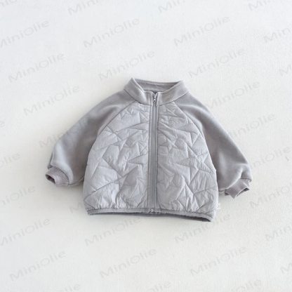 Toddler Boy Star Quilted Jacket or Pants - Gray Jacket - 6-7T - image 4