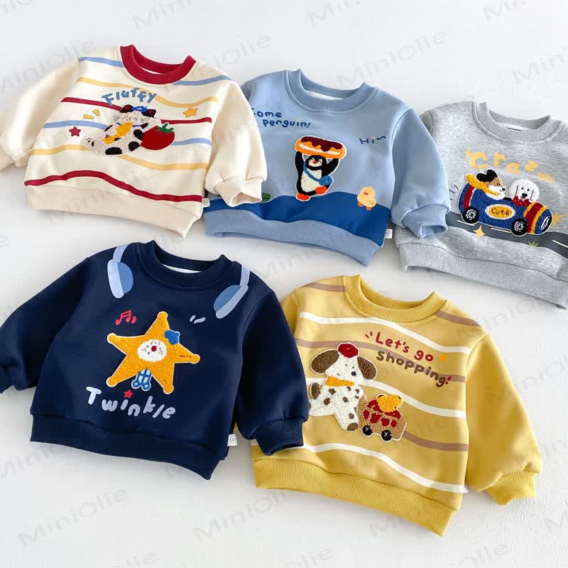 Baby Toddler Boy Cartoon Fleece Sweatshirt - image 2