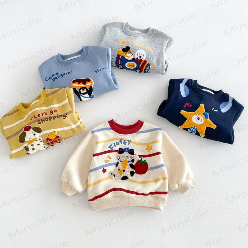 Baby Toddler Boy Cartoon Fleece Sweatshirt - image 3
