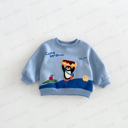 Baby Toddler Boy Cartoon Fleece Sweatshirt - Blue - 6-7T - image 4
