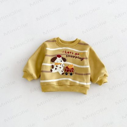 Baby Toddler Boy Cartoon Fleece Sweatshirt - Yellow - 6-7T - image 8