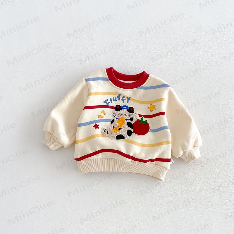 Baby Toddler Boy Cartoon Fleece Sweatshirt - Beige - 6-7T - image 7
