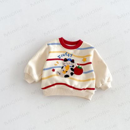 Baby Toddler Boy Cartoon Fleece Sweatshirt - Beige - 6-7T - image 7