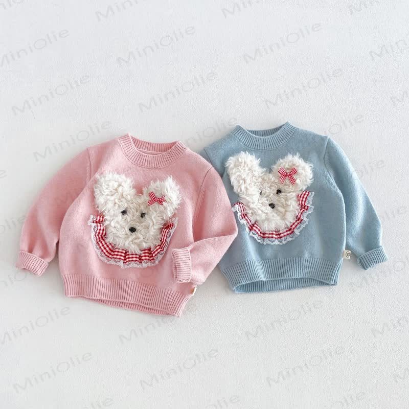 Baby Toddler Girl Cartoon Dog Sweater - image 2