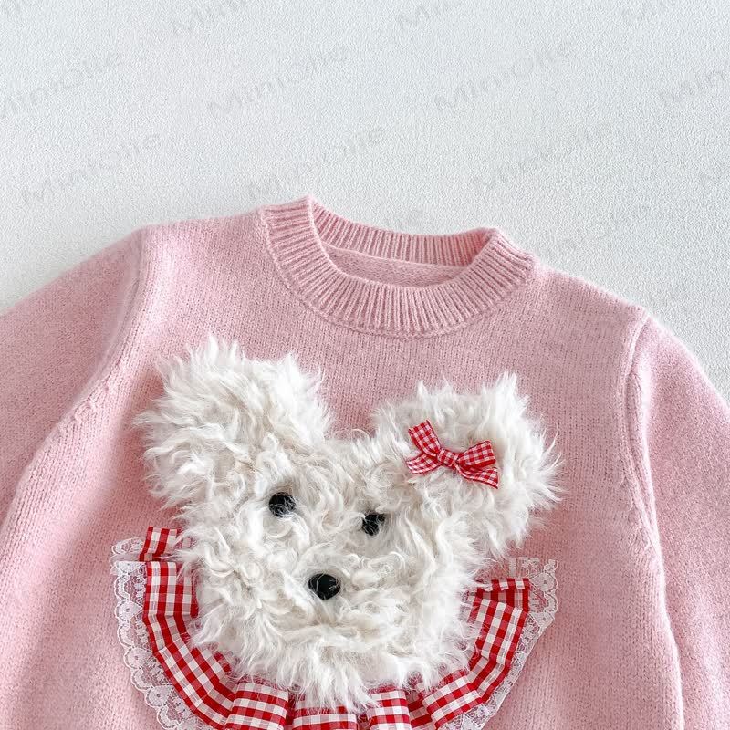Baby Toddler Girl Cartoon Dog Sweater - image 5