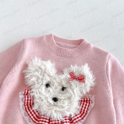 Baby Toddler Girl Cartoon Dog Sweater - image 5