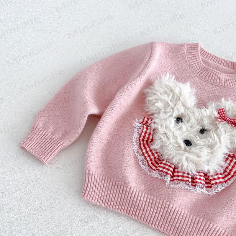 Baby Toddler Girl Cartoon Dog Sweater - image 6