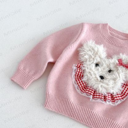 Baby Toddler Girl Cartoon Dog Sweater - image 6
