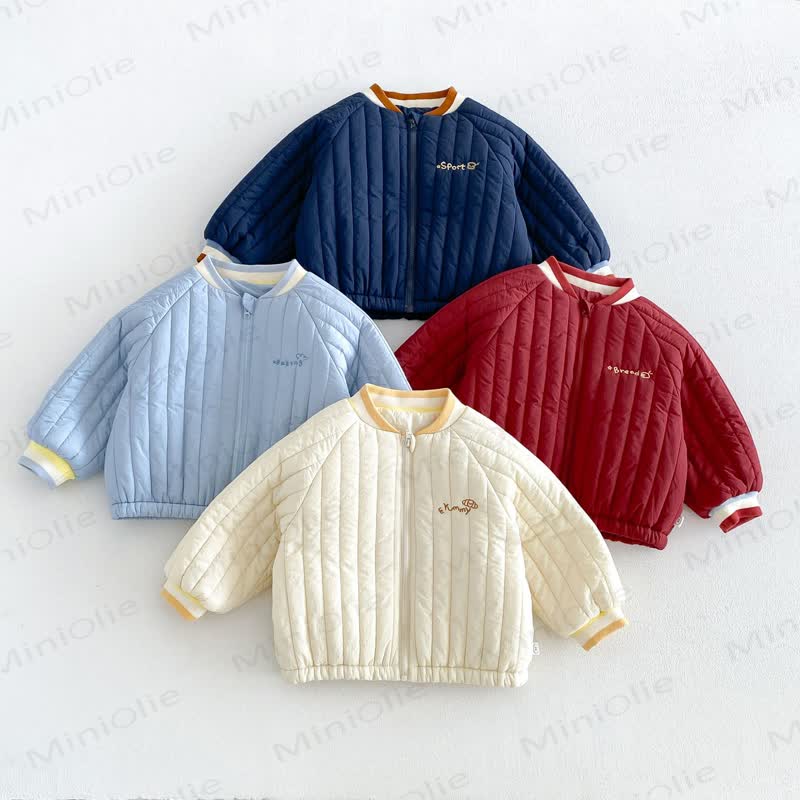 Baby Toddler Boy Cartoon Quilted Baseball Uniform Outerwear - image 2