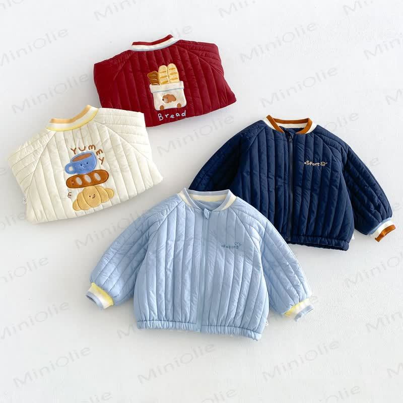 Baby Toddler Boy Cartoon Quilted Baseball Uniform Outerwear - image 3