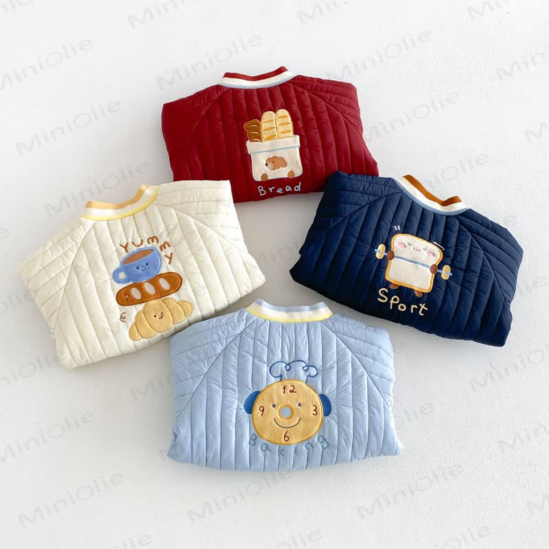 Baby Toddler Boy Cartoon Quilted Baseball Uniform Outerwear - image 4