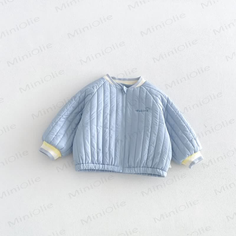 Baby Toddler Boy Cartoon Quilted Baseball Uniform Outerwear - Blue - 6-7T - image 6