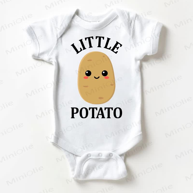 LITTLE POTATO Baby Smiling Potato White Bodysuit - White - 18-24M - image 1