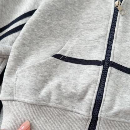 HI Toddler Gray Contrast Zip Jacket and Jogger 2-piece Set - image 7