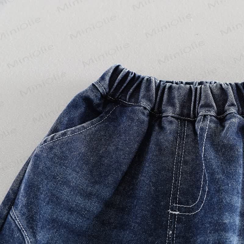 Toddler Boy Corduroy Zip Jacket and Denim Jogger 3-piece Set - image 14