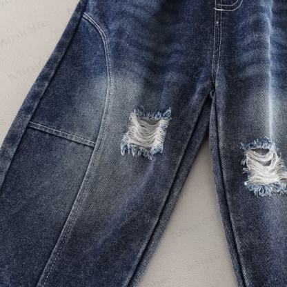 Toddler Boy Corduroy Zip Jacket and Denim Jogger 3-piece Set - image 16