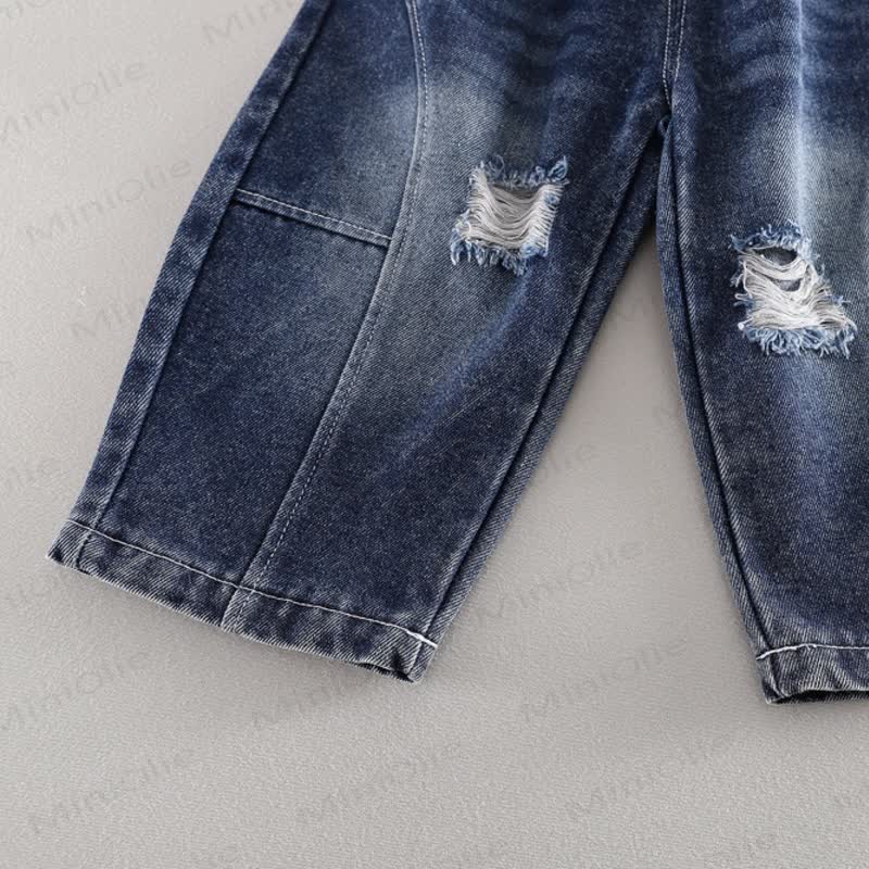 Toddler Boy Corduroy Zip Jacket and Denim Jogger 3-piece Set - image 17