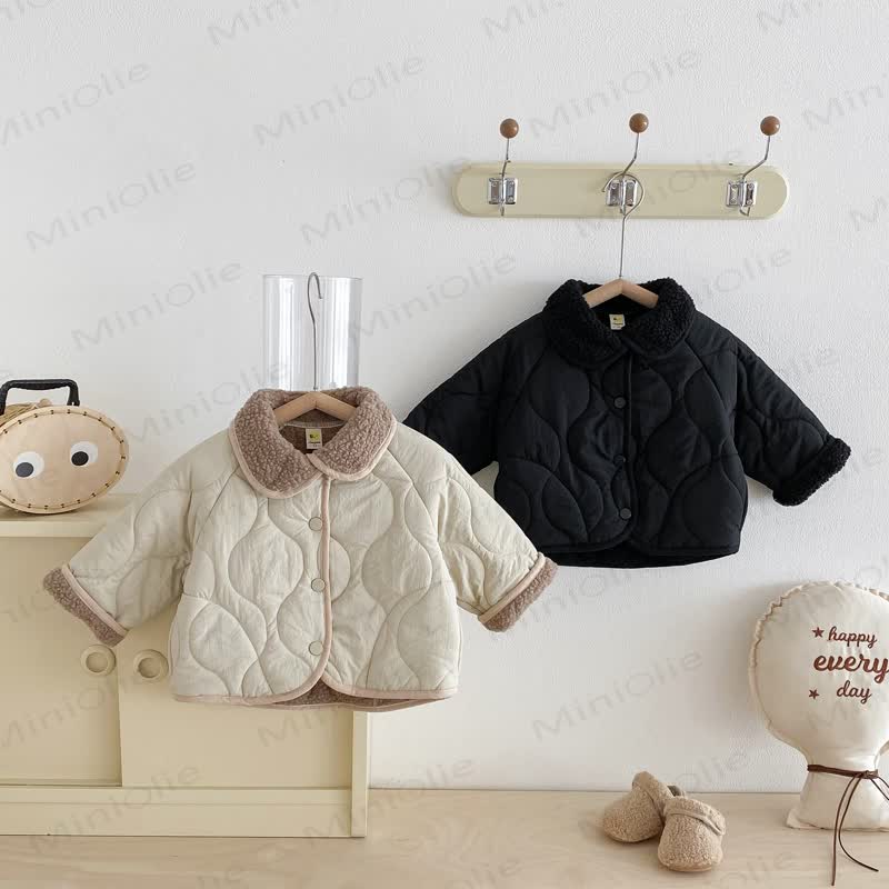 Toddler Sherpa Collar Quilted Jacket - image 4