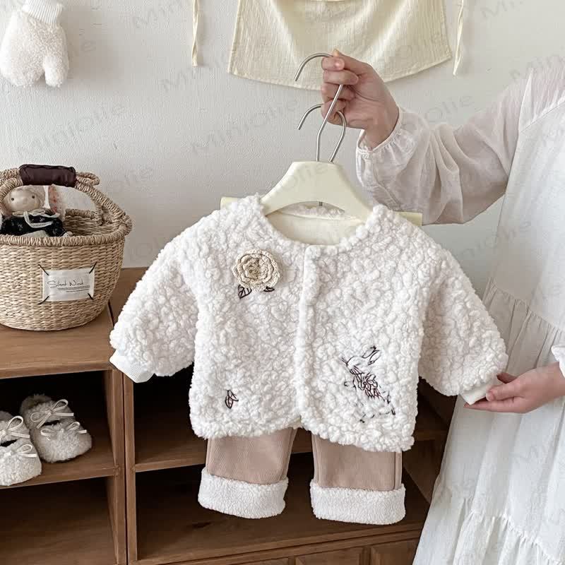 Baby Floral Fleece Jacket - image 3