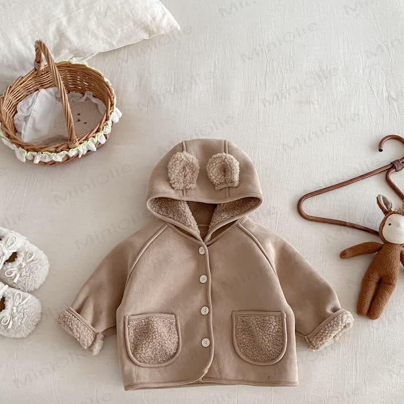 Baby Toddler Bear Ear Hooded Outerwear - image 3
