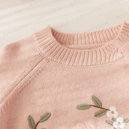 Baby Toddler Floral Bunny Sweater - image 5