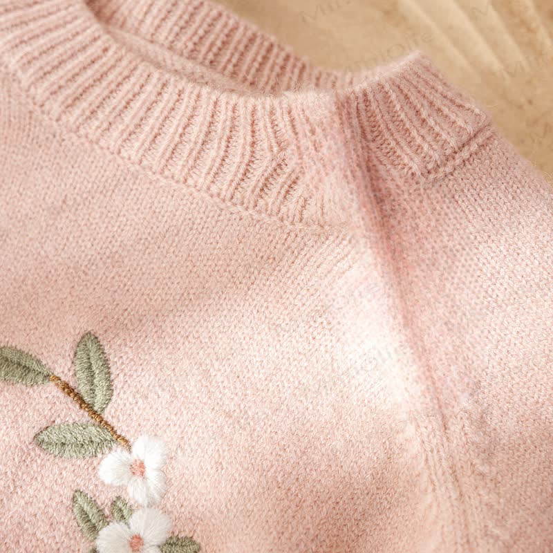 Baby Toddler Floral Bunny Sweater - image 6