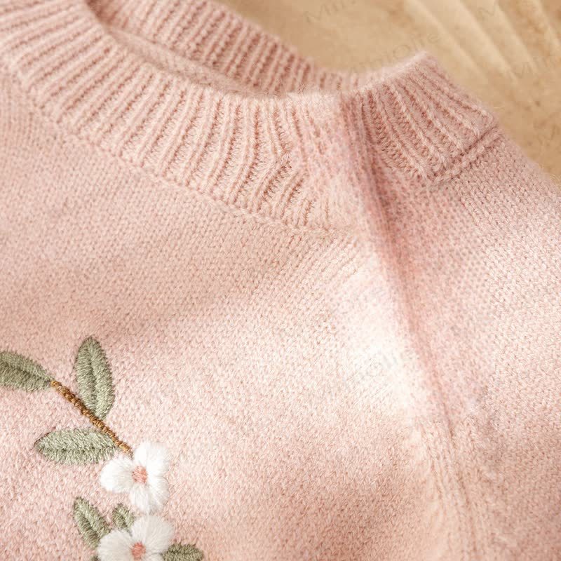 Baby Toddler Floral Bunny Sweater - image 6