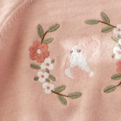 Baby Toddler Floral Bunny Sweater - image 7