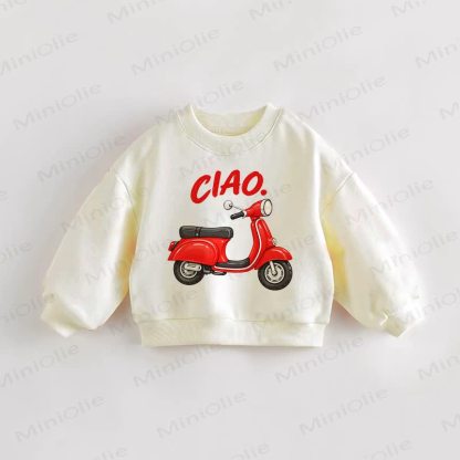 CIAO Baby Toddler Car Print Cream Sweatshirt - Cream - 3-5T - image 1