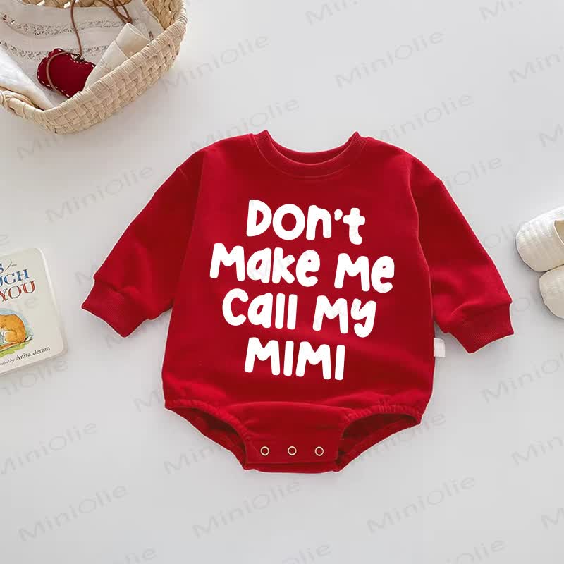 DON'T MAKE ME CALL MY MINI Baby Red Bodysuit - Red - 18-24M - image 1