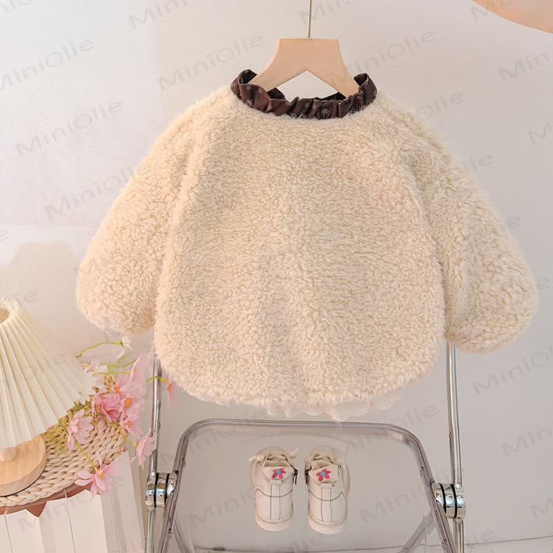 Toddler Baby Girl Contrast Cat Pocket Peplum Jacket - image 2