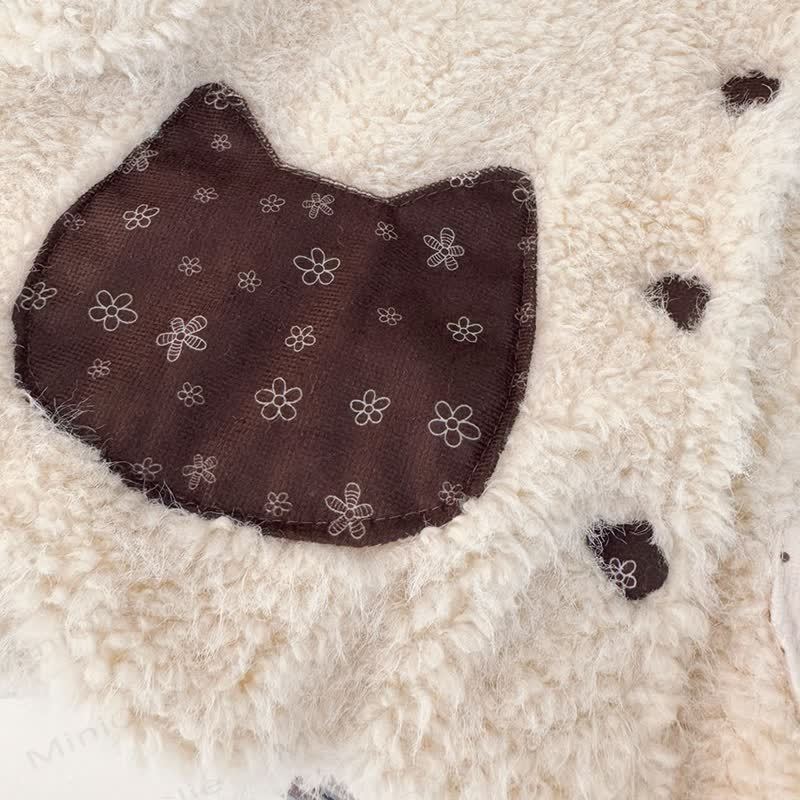Toddler Baby Girl Contrast Cat Pocket Peplum Jacket - image 4