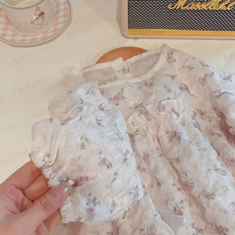 Toddler Girl Floral Puff Sleeve Top and Pants 2-piece Set - image 4