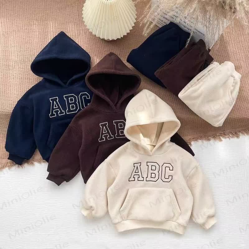 ABC Toddler Cozy Fleece Hoodie and Jogger 2-piece Set - image 1