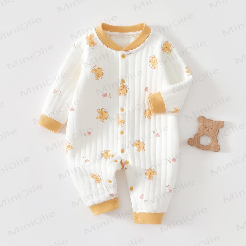Baby Quilted Animal Snap Front Romper - Yellow - 18-24M - image 7