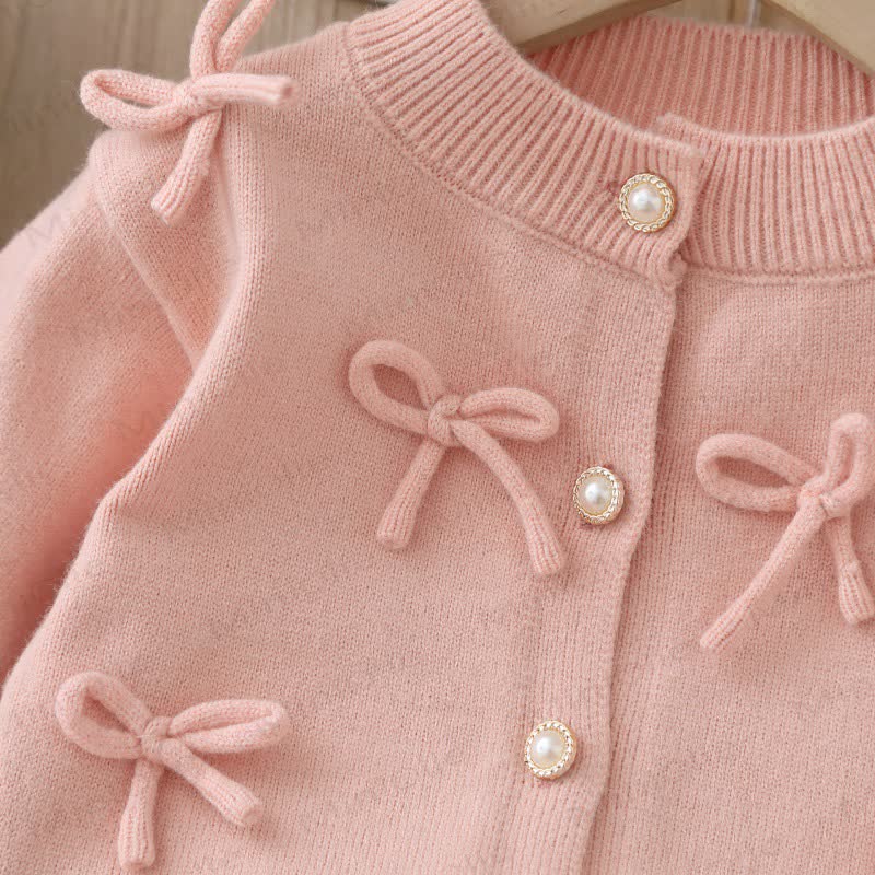 Toddler Girl Bow Cardigan and Tulle Skirt 2-piece Set - image 5