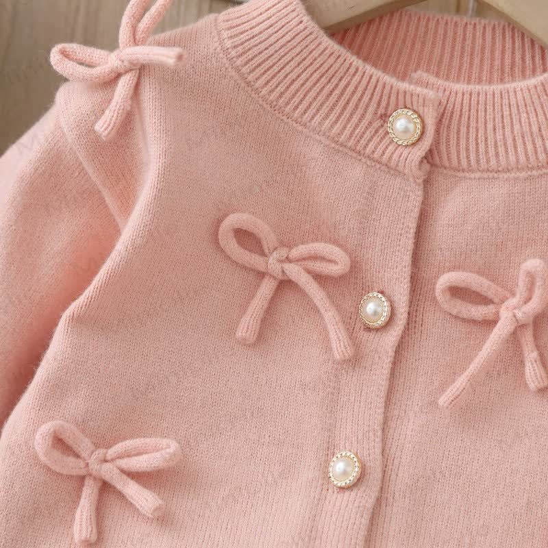Toddler Girl Bow Cardigan and Tulle Skirt 2-piece Set - image 5
