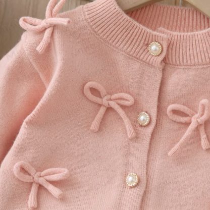 Toddler Girl Bow Cardigan and Tulle Skirt 2-piece Set - image 5