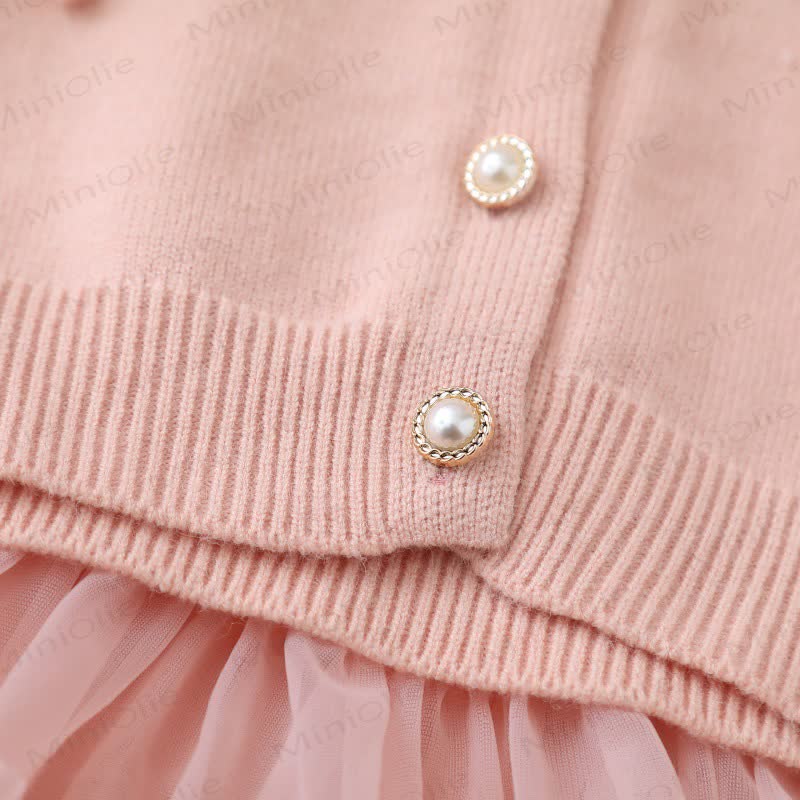Toddler Girl Bow Cardigan and Tulle Skirt 2-piece Set - image 7