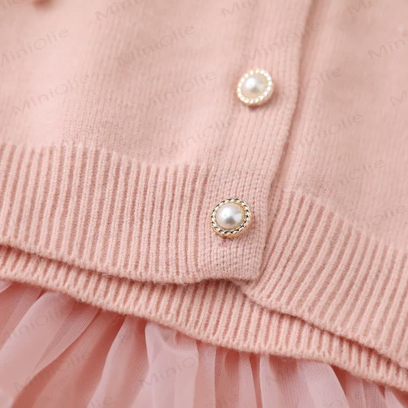 Toddler Girl Bow Cardigan and Tulle Skirt 2-piece Set - image 7