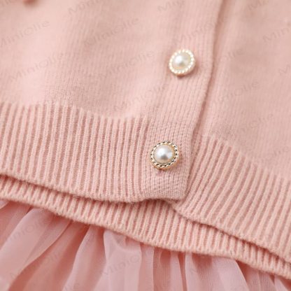 Toddler Girl Bow Cardigan and Tulle Skirt 2-piece Set - image 7