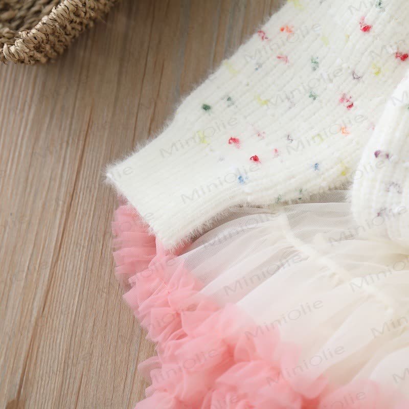 Toddler Girl Heart Applique Sweater and Tulle Skirt 2-piece Set - image 8