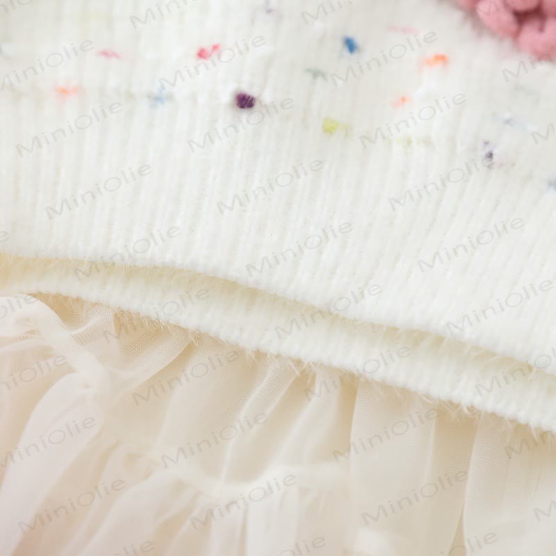 Toddler Girl Heart Applique Sweater and Tulle Skirt 2-piece Set - image 7