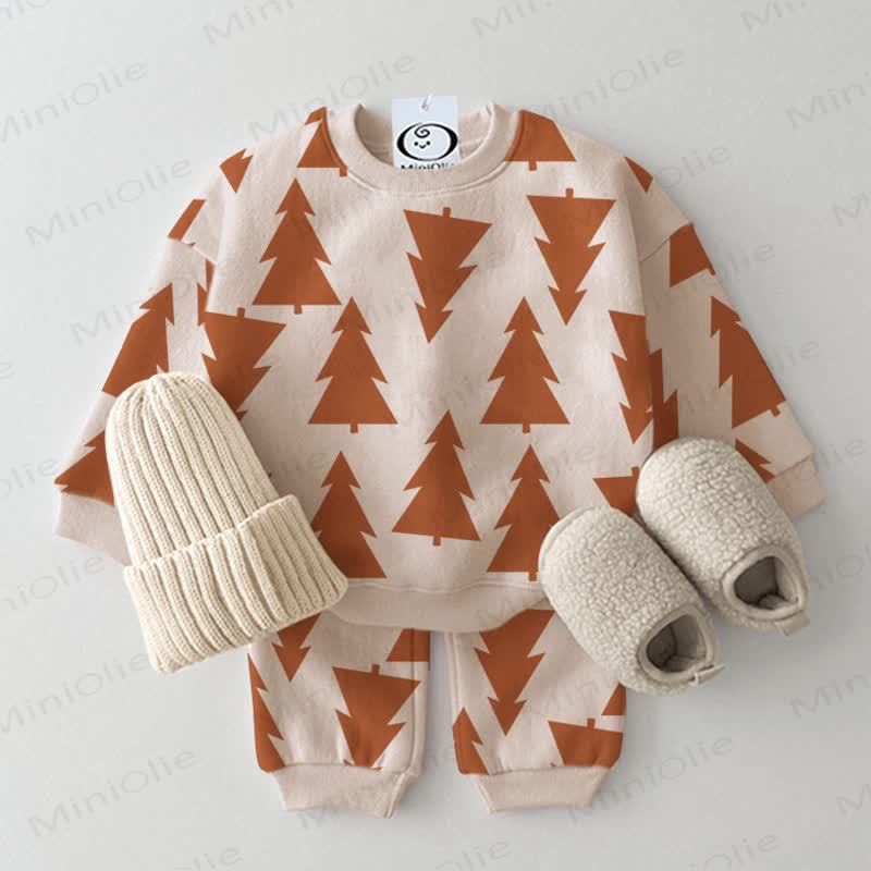 Baby Christmas Tree 2-piece Beige Set - Beige - 2-3T - image 1