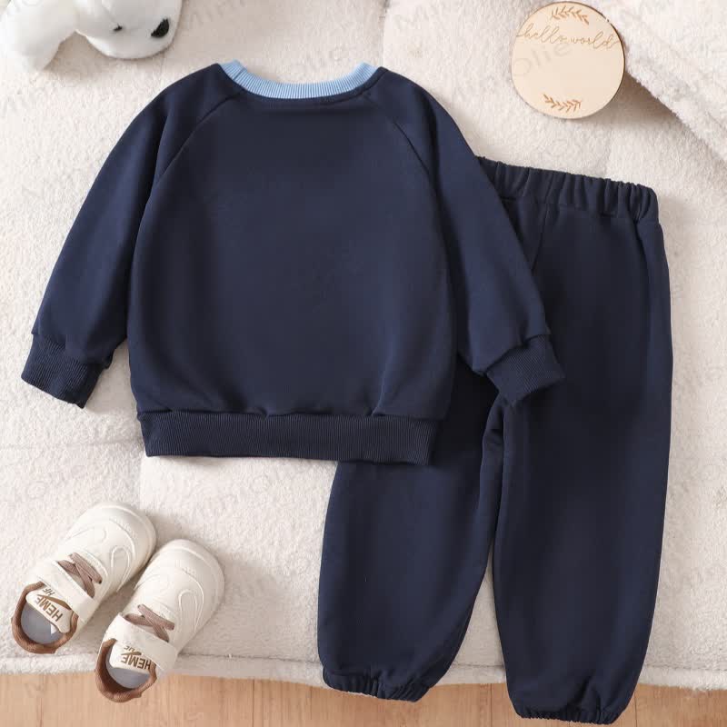 Toddler Cartoon Puppy Sweatshirt and Jogger 2-piece Set - image 4